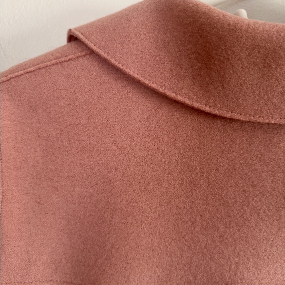 Harris Wharf London Women's Pea Coat in Pink - Picture 7 of 9